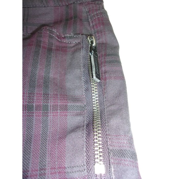 Democracy Size 8 Ab Technology Gray Plaid Pants Jeans Cotton Blend Stretch - Picture 5 of 8